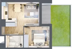 2 pokoje, mieszkanie 39,38 m², parter, oferta nr D.0.2, ATAL Parkowa, Poznań, Nowe Miasto, Osiedle Warszawskie, ul. Mogileńska