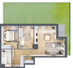 3 pokoje, mieszkanie 60,53 m², parter, oferta nr I.0.1, ATAL Parkowa, Poznań, Nowe Miasto, Osiedle Warszawskie, ul. Mogileńska