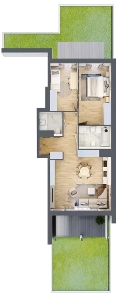 3 pokoje, mieszkanie 67,53 m², parter, oferta nr H.0.1, ATAL Parkowa, Poznań, Nowe Miasto, Osiedle Warszawskie, ul. Mogileńska