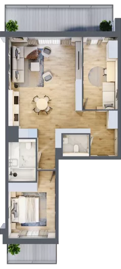 3 pokoje, mieszkanie 72,28 m², piętro 2, oferta nr I.2.5, ATAL Parkowa, Poznań, Nowe Miasto, Osiedle Warszawskie, ul. Mogileńska