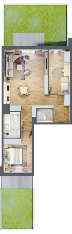 3 pokoje, mieszkanie 72,28 m², parter, oferta nr I.0.3, ATAL Parkowa, Poznań, Nowe Miasto, Osiedle Warszawskie, ul. Mogileńska