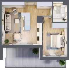 2 pokoje, mieszkanie 49,70 m², piętro 2, oferta nr I.2.3, ATAL Parkowa, Poznań, Nowe Miasto, Osiedle Warszawskie, ul. Mogileńska