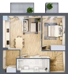 4 pokoje, mieszkanie 90,43 m², piętro 1, oferta nr 5.4, ATAL Jasieny, Gdańsk, Jasień, ul. Stężycka