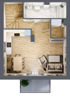 3 pokoje, mieszkanie 68,17 m², piętro 1, oferta nr 6.3, ATAL Jasieny, Gdańsk, Jasień, ul. Stężycka