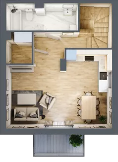 3 pokoje, mieszkanie 68,32 m², piętro 1, oferta nr 5.3, ATAL Jasieny, Gdańsk, Jasień, ul. Stężycka
