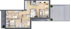 4 pokoje, mieszkanie 81,56 m², piętro 2, oferta nr 2.A2, Niebieski Bursztyn II, Reda, ul. Bosmańska
