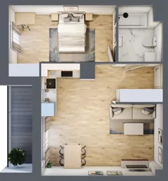 2 pokoje, mieszkanie 47,95 m², piętro 5, oferta nr 2.A30, Niebieski Bursztyn II, Reda, ul. Bosmańska