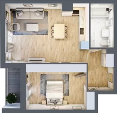 2 pokoje, mieszkanie 55,63 m², piętro 2, oferta nr 2.A7, Niebieski Bursztyn II, Reda, ul. Bosmańska