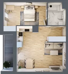 2 pokoje, mieszkanie 47,95 m², piętro 4, oferta nr 2.A21, Niebieski Bursztyn II, Reda, ul. Bosmańska