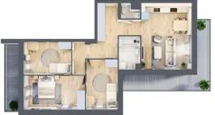 4 pokoje, mieszkanie 81,77 m², piętro 5, oferta nr 2.A29, Niebieski Bursztyn II, Reda, ul. Bosmańska