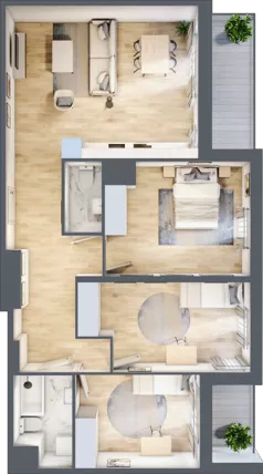 4 pokoje, mieszkanie 80,67 m², piętro 9, oferta nr 2.A71, Niebieski Bursztyn II, Reda, ul. Bosmańska