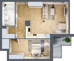 2 pokoje, mieszkanie 60,33 m², piętro 3, oferta nr 2.B5, Niebieski Bursztyn II, Reda, ul. Bosmańska