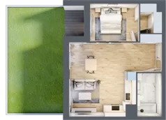 2 pokoje, mieszkanie 47,31 m², piętro 1, oferta nr 1B.1.96, Nowa Francuska IIB, Katowice, Osiedle Paderewskiego-Muchowiec, Muchowiec, ul. Szybowcowa