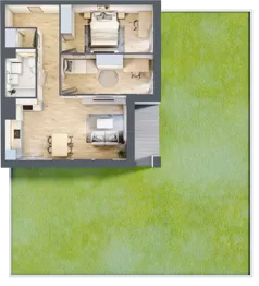 3 pokoje, mieszkanie 64,31 m², piętro 1, oferta nr 1A.1.11, Nowa Francuska IIB, Katowice, Osiedle Paderewskiego-Muchowiec, Muchowiec, ul. Szybowcowa