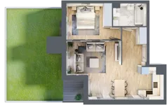 2 pokoje, mieszkanie 50,02 m², parter, oferta nr 1.0.6, Zakątek Harmonia III, Warszawa, Białołęka, Szamocin, ul. Płochocińska