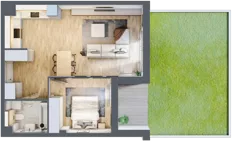2 pokoje, mieszkanie 49,32 m², piętro 1, oferta nr 2.1.6, Zakątek Harmonia III, Warszawa, Białołęka, Szamocin, ul. Płochocińska