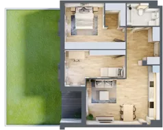 3 pokoje, mieszkanie 73,08 m², parter, oferta nr 1.0.8, Zakątek Harmonia III, Warszawa, Białołęka, Szamocin, ul. Płochocińska