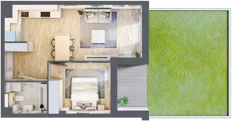2 pokoje, mieszkanie 40,93 m², parter, oferta nr 2.0.3, Zakątek Harmonia III, Warszawa, Białołęka, Szamocin, ul. Płochocińska