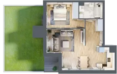 2 pokoje, mieszkanie 50,02 m², parter, oferta nr 3.0.7, Zakątek Harmonia III, Warszawa, Białołęka, Szamocin, ul. Płochocińska