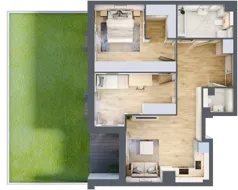 3 pokoje, mieszkanie 66,65 m², parter, oferta nr 3.0.8, Zakątek Harmonia III, Warszawa, Białołęka, Szamocin, ul. Płochocińska