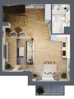 2 pokoje, apartament 74,20 m², piętro 1, oferta nr 14.2, Przystań Sobieszewo, Gdańsk, Wyspa Sobieszewska, ul. Narcyzowa