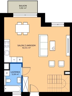 2 pokoje, mieszkanie 74,20 m², piętro 1, oferta nr 16C.2, Przystań Sobieszewo, Gdańsk, Wyspa Sobieszewska, ul. Narcyzowa