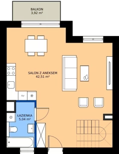 2 pokoje, mieszkanie 74,20 m², piętro 1, oferta nr 16.2, Przystań Sobieszewo, Gdańsk, Wyspa Sobieszewska, ul. Narcyzowa