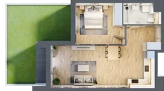 2 pokoje, mieszkanie 50,71 m², piętro 1, oferta nr A4.1.06, Zakole Wisły, Kraków, Podgórze, ul. Na Zakolu Wisły