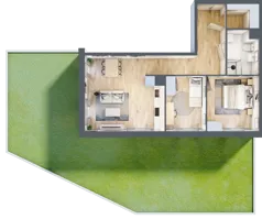 3 pokoje, mieszkanie 64,25 m², parter, oferta nr III-B1.M27, Strefa Cegielnia 3, Kraków, Wzgórza Krzesławickie, Zesławice, ul. Gustawa Morcinka