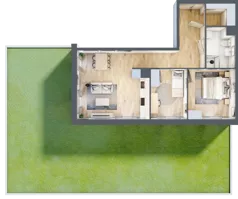 3 pokoje, mieszkanie 64,25 m², parter, oferta nr III-B2.M22, Strefa Cegielnia 3, Kraków, Wzgórza Krzesławickie, Zesławice, ul. Gustawa Morcinka