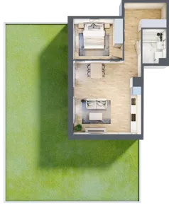2 pokoje, mieszkanie 50,05 m², parter, oferta nr III-B3.M23, Strefa Cegielnia 3, Kraków, Wzgórza Krzesławickie, Zesławice, ul. Gustawa Morcinka