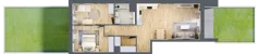 3 pokoje, mieszkanie 70,29 m², parter, oferta nr 2B.02, Skwer Harmonia 2, Kraków, Podgórze, Rybitwy, ul. Półłanki