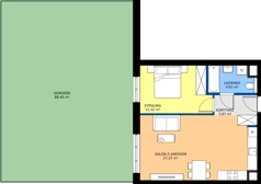 2 pokoje, mieszkanie 48,27 m², parter, oferta nr 3A.10, Skwer Harmonia 2, Kraków, Podgórze, Rybitwy, ul. Półłanki