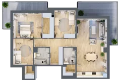 4 pokoje, mieszkanie 106,28 m², piętro 2, oferta nr A10.2.1, Zacisze Marcelin III, Poznań, Ławica, Marcelin, ul. Leśnych Skrzatów