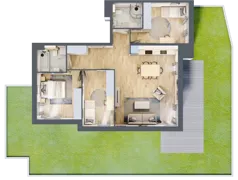 4 pokoje, mieszkanie 84,53 m², parter, oferta nr A11.0.2, Zacisze Marcelin III, Poznań, Ławica, Marcelin, ul. Leśnych Skrzatów