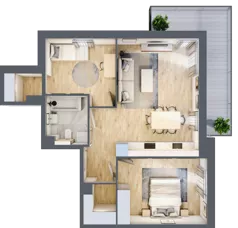 3 pokoje, mieszkanie 61,02 m², piętro 1, oferta nr A11.1.1, Zacisze Marcelin III, Poznań, Ławica, Marcelin, ul. Leśnych Skrzatów