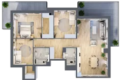 4 pokoje, mieszkanie 101,64 m², piętro 2, oferta nr A11.2.1, Zacisze Marcelin III, Poznań, Ławica, Marcelin, ul. Leśnych Skrzatów