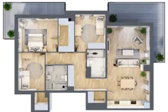 4 pokoje, mieszkanie 105,66 m², piętro 2, oferta nr A3.2.1, Zacisze Marcelin III, Poznań, Ławica, Marcelin, ul. Leśnych Skrzatów