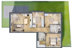 4 pokoje, mieszkanie 91,50 m², parter, oferta nr A3.0.1, Zacisze Marcelin III, Poznań, Ławica, Marcelin, ul. Leśnych Skrzatów
