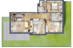 4 pokoje, mieszkanie 86,10 m², parter, oferta nr A4.0.3, Zacisze Marcelin III, Poznań, Ławica, Marcelin, ul. Leśnych Skrzatów