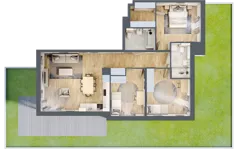 4 pokoje, mieszkanie 88,32 m², parter, oferta nr A5.0.2, Zacisze Marcelin III, Poznań, Ławica, Marcelin, ul. Leśnych Skrzatów