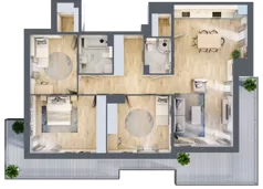 4 pokoje, mieszkanie 102,23 m², piętro 2, oferta nr A5.2.2, Zacisze Marcelin III, Poznań, Ławica, Marcelin, ul. Leśnych Skrzatów
