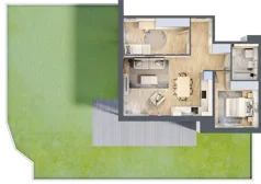 3 pokoje, mieszkanie 61,19 m², parter, oferta nr A7.0.2, Zacisze Marcelin III, Poznań, Ławica, Marcelin, ul. Leśnych Skrzatów