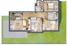 4 pokoje, mieszkanie 86,10 m², parter, oferta nr A8.0.3, Zacisze Marcelin III, Poznań, Ławica, Marcelin, ul. Leśnych Skrzatów