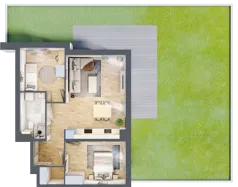 3 pokoje, mieszkanie 61,19 m², parter, oferta nr A9.0.1(N), Zacisze Marcelin III, Poznań, Ławica, Marcelin, ul. Leśnych Skrzatów