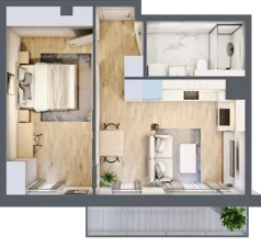 2 pokoje, mieszkanie 36,44 m², piętro 3, oferta nr 70.3.11, ATAL Bronowice, Kraków, Bronowice, Bronowice Wielkie, ul. Starego Dębu