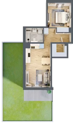 2 pokoje, mieszkanie 45,19 m², parter, oferta nr 74.0.03, ATAL Bronowice, Kraków, Bronowice, Bronowice Wielkie, ul. Starego Dębu