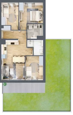 4 pokoje, mieszkanie 66,83 m², parter, oferta nr 82.0.01, ATAL Bronowice, Kraków, Bronowice, Bronowice Wielkie, ul. Starego Dębu