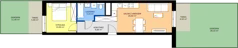 2 pokoje, mieszkanie 43,40 m², parter, oferta nr A2.0.95, ATAL Floriana, Szczecin, Śródmieście, Łasztownia, św. Floriana