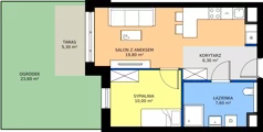 2 pokoje, mieszkanie 43,70 m², parter, oferta nr A3.0.161, ATAL Floriana, Szczecin, Śródmieście, Łasztownia, św. Floriana